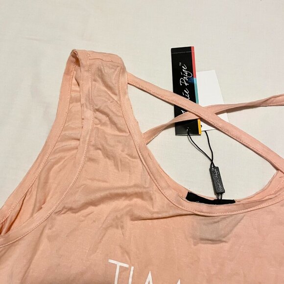 Charlie Paige Sleepwear Tank Top Womens L/XL Time to Wine Down - Picture 7 of 16
